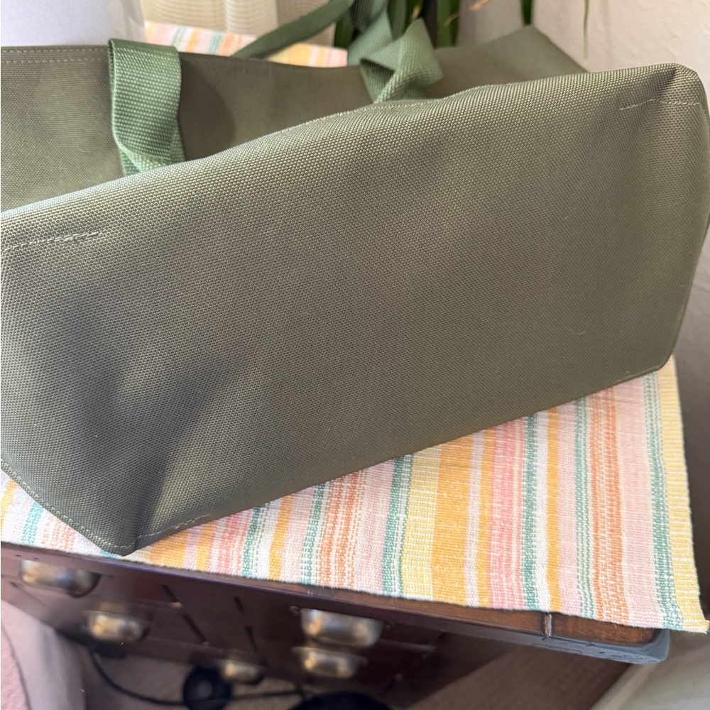 L.L. Bean Olive Green Canvas Tote NWOT - Picture 7 of 9
